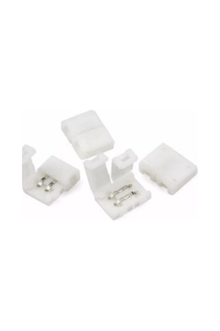 Tek Renk 8 Mm Şerit Led Birleştirme Aparatı Lehimsiz 2 Pin 10 Adet