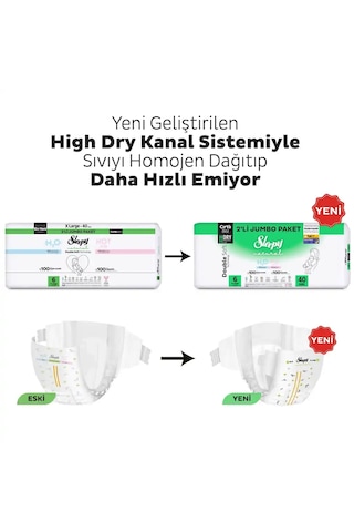 Sleepy Natural Double Soft Avantajlı Mega Paket Bebek Bezi 6 Numara Xlarge 80 Adet