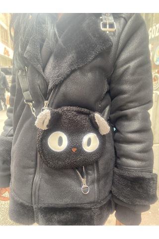 Kawaii Crossbody Peluş Omuz Çanta-2953 Altın
