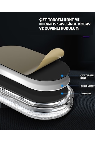 Dokunmatik Sensörlü 6 Led Lamba USB Şarjlı Beyaz Işık Mıknatıslı