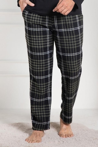 Mecit 3025 Erkek Yeşil Ekoseli Tek Pijama Altı Yeşil
