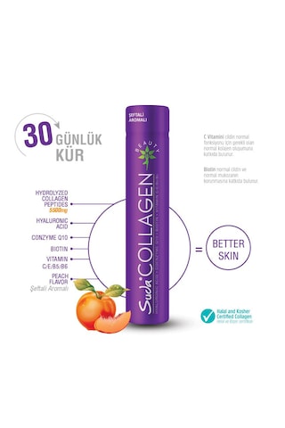Suda Collagen Plum Flavor Takviye Edici Gıda Şeftali Aromalı 30X4