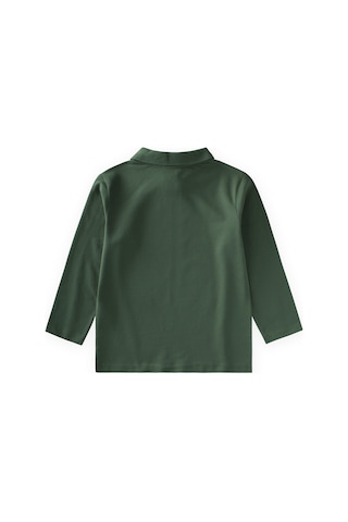 Cigit Polo Yaka Uzun Kollu T-shirt 5-12 Yaş Haki Yeşil