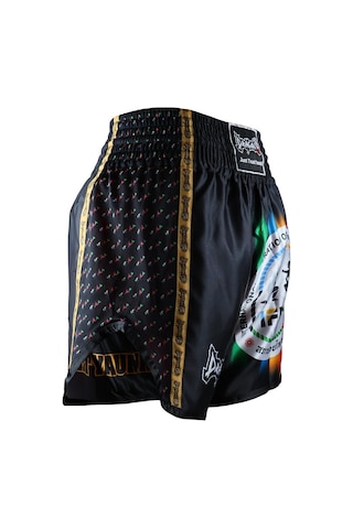 Dragondo Mt2025 Ifma Logolu Muaythai Şortu Baskılı Muay Thai Şortu Siyah