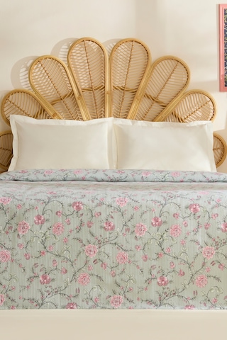 Karaca Home Nymira %100 Pamuk Çift Kişilik Tek Pike Mint Mint