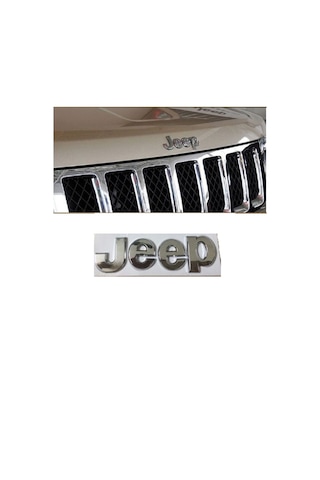 Jeep Bagaj / Kaput Yazı Logo Krom Parlak Gri Hood Trunk Lettering