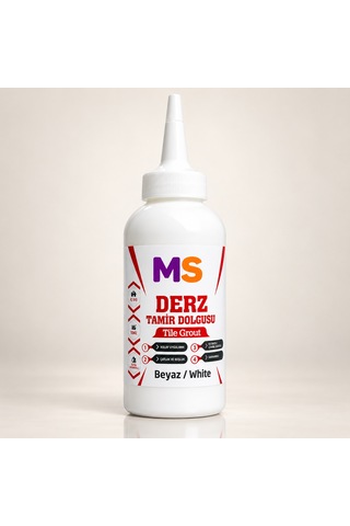 Beyaz Hazır Derz Arası Tamir Dolgusu 220 Gr + Derz Kazıyıcı Fayans Seramik Yenileyici Yenileme