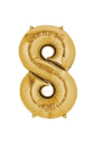 Showparty Folyo Balon 8 Rakam 100 Cm - Altın