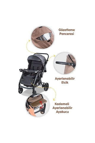 Baby Care Combo Maxi Çift Yönlü Bebek Arabası