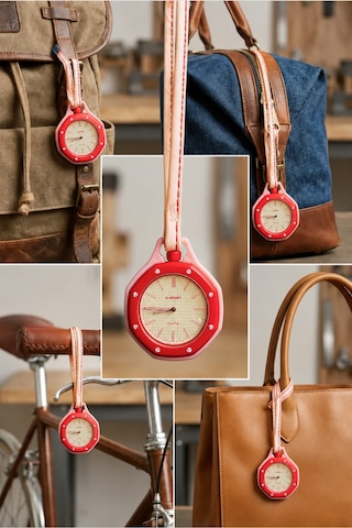 Boyol Pop Çanta Charm Unisex Aksesuar Saat D-sport Pembe-kırmızı D-400