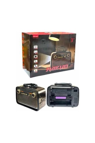 Zenvia Nostalji Radyo Bluetooth Hoparlör Usb-sd Kart Giriş Led Fener Işıklı Bataryalı Pilli Znv2026