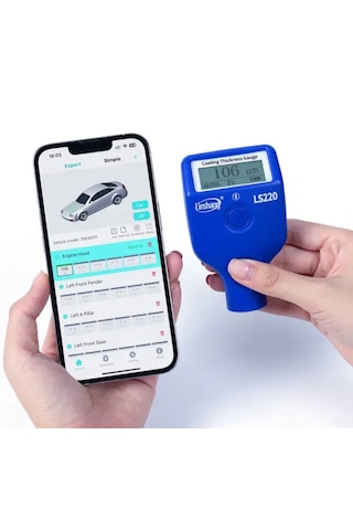 Linshang Ls220 Boya Ölçüm Cihazı 0-5000um Ölçüm Aralığı Demir Alüminyum Galvanizli Demir Ölçer Bluetooth'lu
