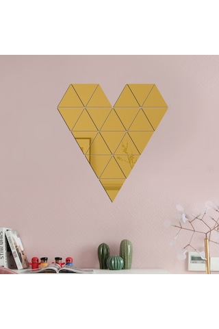 Sones Ym300 16 Adet / Set Ev Kişisel Duvar Çıkartmaları Dıy Akrilik Duvar Dekoratif Ayna Altıgen Gümüş Diğer