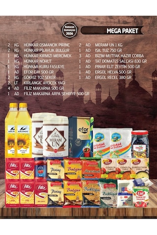 Ramazan Gıda Erzak Kumanya Yardım Kolisi - Mega Paket