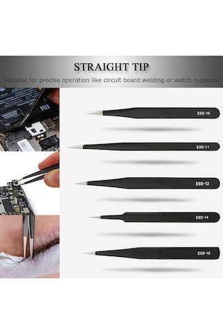Uf Tools Esd 9 Parça Paslanmaz Çelik Cımbız Seti