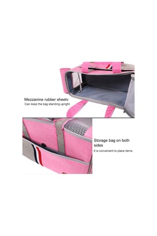 Fochsia Dodopet Açık Oxford Kumaş Kedi Köpek Evcil Hayvan Taşıyıcı Çanta, Boyut: 43 X 19 X 26cm Gök M
