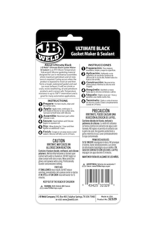 Jb Weld Ultimate Siyah Silikon 3oz Siyah Sıvı Conta