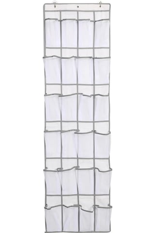 Moveevo 24 Bölmeli Kapı Arkası Organizer, Çok Amaçlı Depolama Çantası, Ayakkabı-kozmetik Stoku, Odalar Ve Dormitoriler İçin Beyaz Beyaz