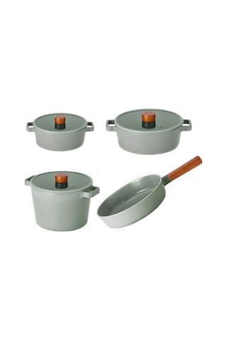 Neoflam Fika Gri 7 Parça Tencere Seti