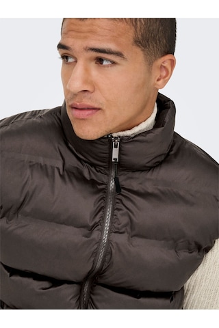 Only & Sons Onsunıon Seamless Lıfe Puffer Vest Otw Erkek Kahverengi Yelek - 22034830 Kahverengi