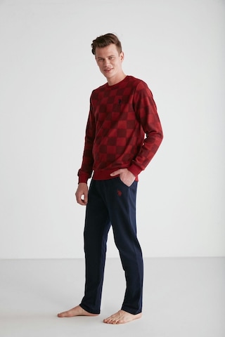 U.S. Polo Assn. U.s Polo Assn 18713 Erkek Bordo Yuvarlak Yaka Pijama Takımı 001