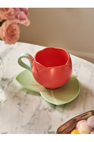 Roomi 320 Ml Lale Şeklinde Seramik Çay Takımı 208277574 Naneli