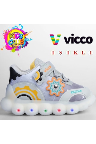 Vicco Port Ortopedik Taban Işıklı Çocuk Bot Gri