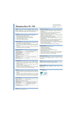 Kendinden Yayılan Yüzey Düzeltme Şapı, Sl-110, 20 Kg