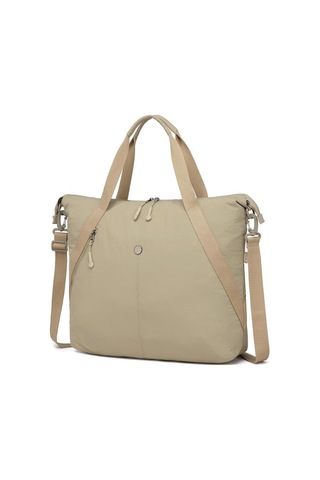 Smart Bags Mikro Poly Kumaş Büyük Boy Kadın Omuz Çantası 3335 Vizon
