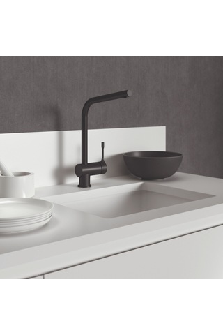 Ideal Standard Ceralook Kuğu Eviye Bataryası-mat Siyah Siyah