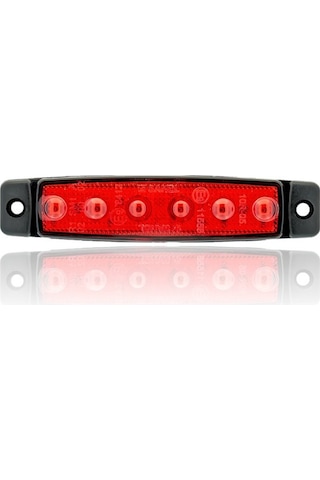 12v 6 Led Kırmızı Parmak Lamba Su Geçirmez İnce Dizayn Side Marker