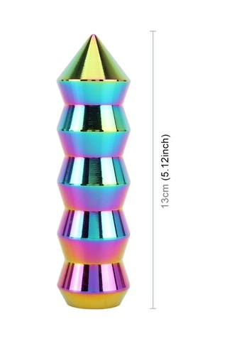 Sones Universal Araç Renkli Uzun Koni Şekli Dişli Kafası Vites Topuzu