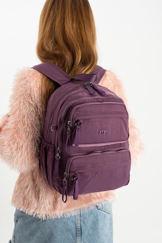 Yumuşak Dokulu Ultra Hafif, Esnek Ve Su Geçirmez Polyamid Kumaş Sırt Çantası Mor Model: 571-13-14a Mor