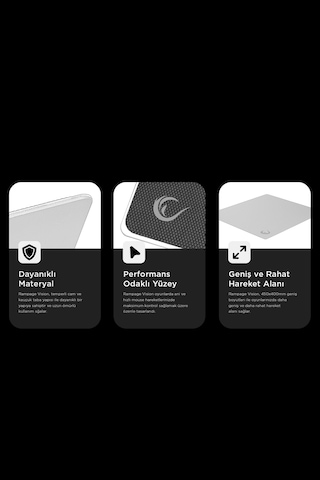 Vision Cam Mouse Pad Kauçuk Taban 450x400x3mm Micro-etched Cam Slip Resistant Gaming Siyah