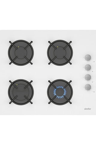 Simfer Steam Beyaz 2'li Cam Ankastre Set (3654 Ocak + 8739 Davlumbaz)