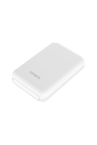 Omars OMPB015 10000MAh 20W Mini Çift Çıkışlı Taşınabilir Powerbank Beyaz