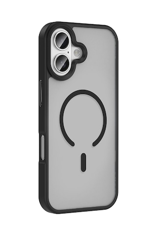 Apple Uyumlu iPhone 17 Kılıf M-safe Şarj Özellikli Mat Arka Yüzey Zore Sio Kapak Gri