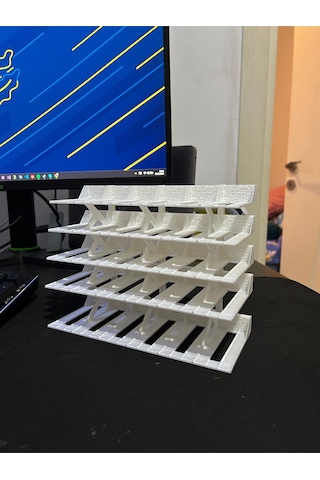 Hot Wheels Uyumlu 30 Araçlık Stand 1/64 Beyaz