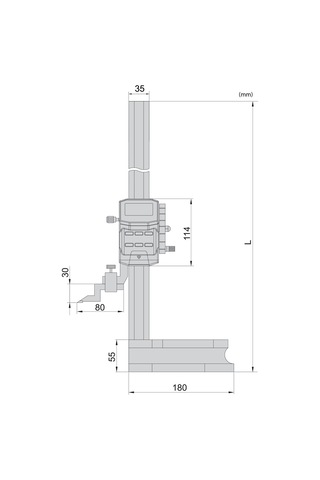 Insize 1156-300-Makaralı Tek Sütun Dijital Mihengir