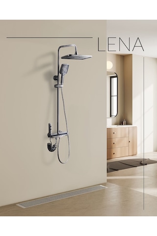 Lena Piano Banyo Yağmur Duş Sistemi Acar 30.01.191 Açık Gri