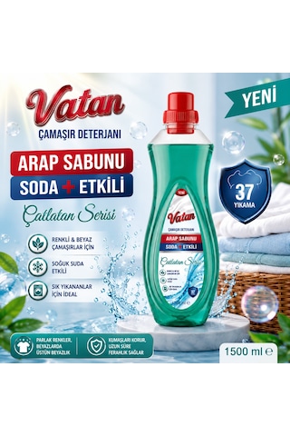 Çamaşır Deterjanı Arap Sabunu Etkili 6 Adet 1500 Ml