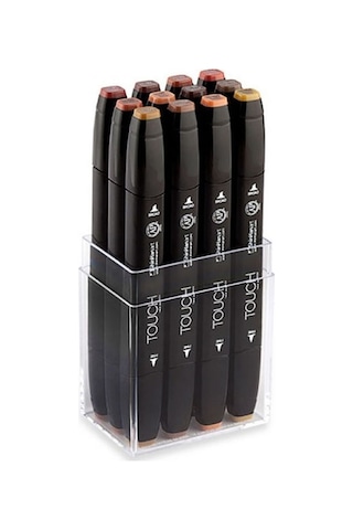 Touch Twin Marker Seti 12 Renk Ahşap Renkler