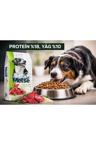 Melse Kuzu Etli Pirinçli Köpek Maması 15 Kg %18 Protein %10 Yağ, Sağlıklı Ve Dengeli Beslenme