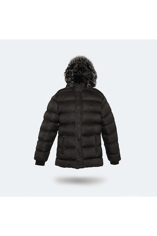 Slazenger HARSHALL Büyük Beden Erkek Mont & Kaban Siyah