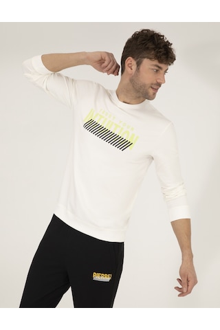 Pierre Cardin Erkek Ekru Sweatshirt 50262638-vr019 Ekru