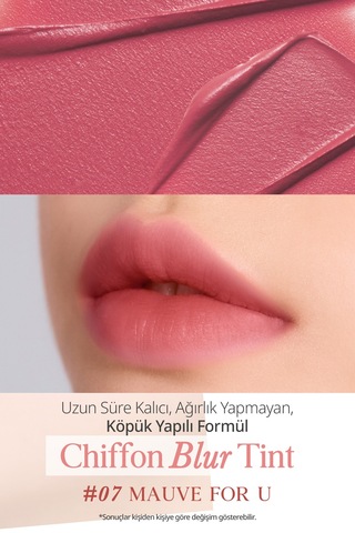 Pürüzsüz Ve Kadifemsi Dokulu, Doğal Görünüm Sunan Tint Clıo Chiffon Blur Tint 07 Mauve For U 07