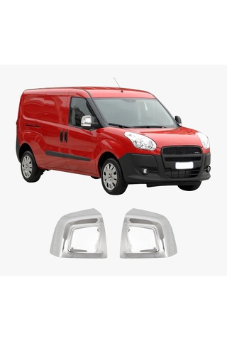 Fiat Doblo Uyumlu 2010-2021 Krom Ayna Kapağı 2 Parça Paslanmaz Çe