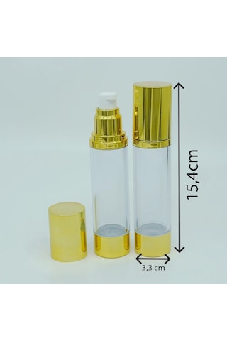 Losyon Ve Krem Şişesi 50 Ml 3 Adet Parlak Airless Şişe