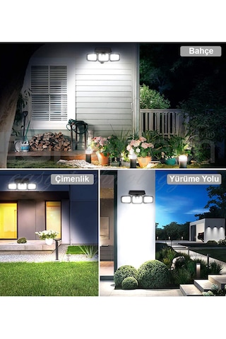 Greentech Güneş Enerjili Hareket Sensörlü 3 Taraflı Led Aydınlatma / GT-SL07