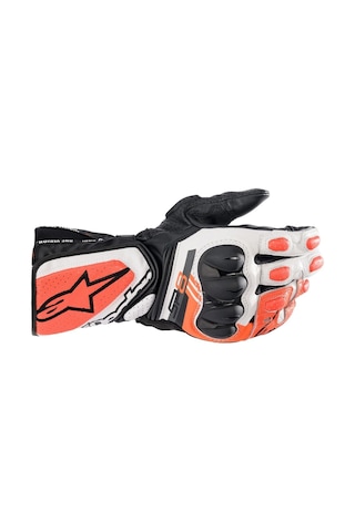 Alpinestars Sp-8 V3 Korumalı Motosiklet Eldiveni Siyah Beyaz Parlak Kırmızı